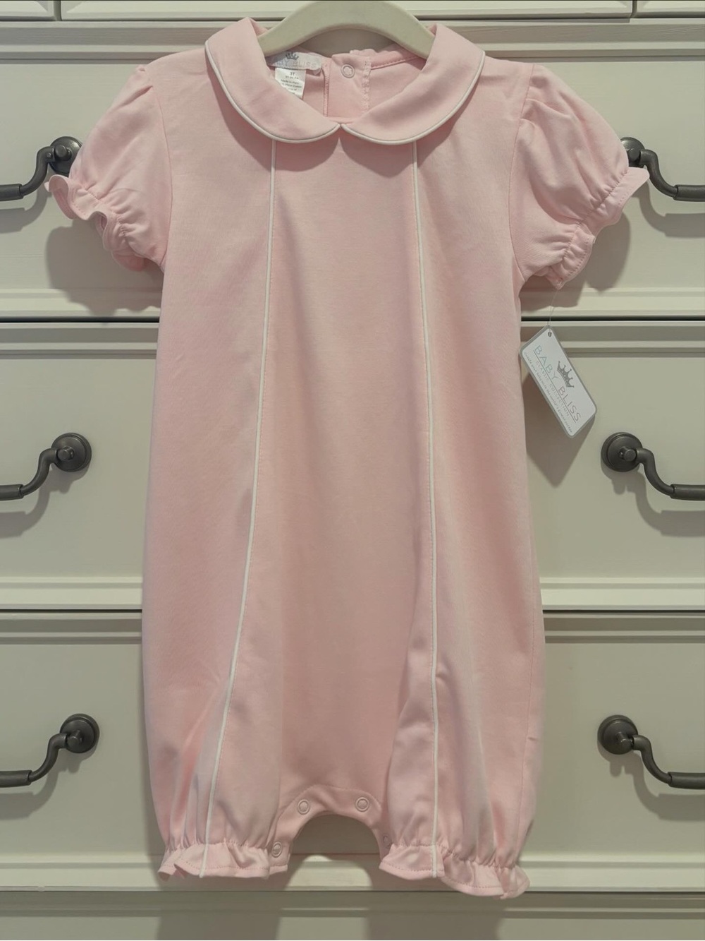 NWT Baby Loren Pima Cotton Light Pink Romper Size 3T